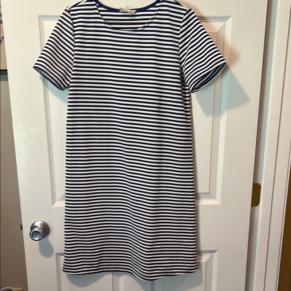 Classic Striped Navy and White Mini Dress